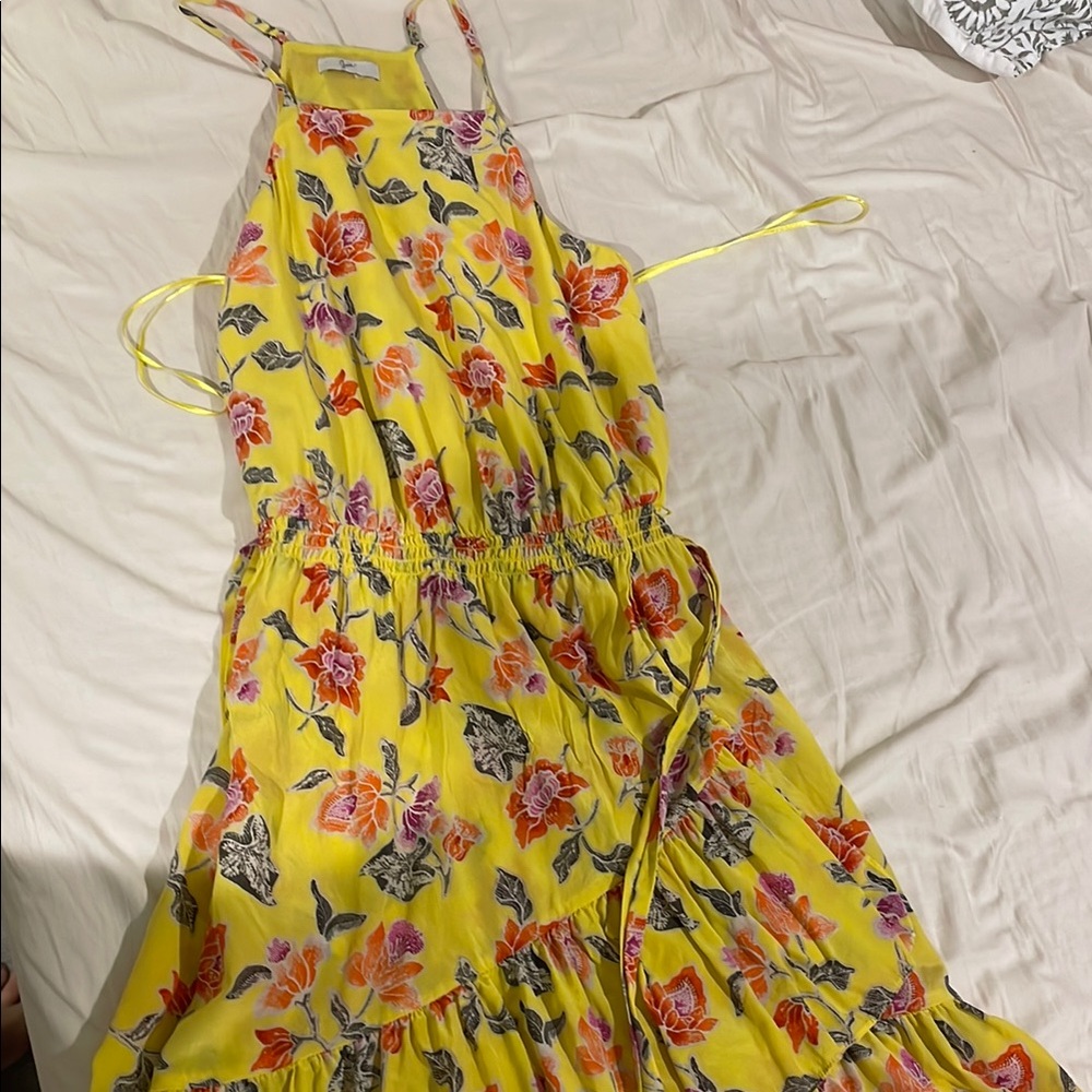 Joie Yellow Floral Dress